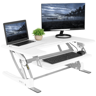 Adjustable Height Steel Standing Desk Converter