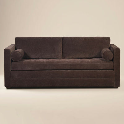 Hojovice 82'' Velvet Square Arm Sofa Bed