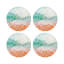 Mosaico Palm Beach Vegan Leather Round Coasters-2083595001