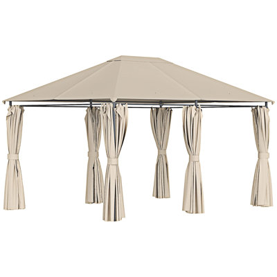 Outsunny Outdoor Patio Gazebo Canopy Shelter With  Removable Sidewalls