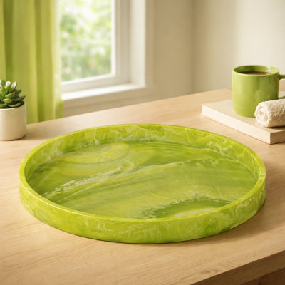 Plateau rond en résine Lg Green