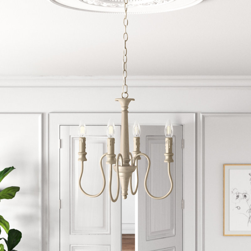 Aurianne Chandelier, 81" H x 14" W x 14" D, Weathered Dove