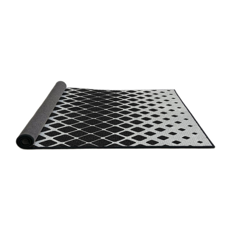 Tapis noir / gris Power Loom, Rond 5 pi