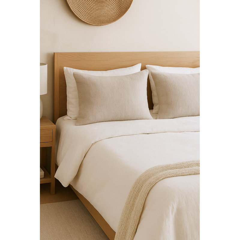 Linen Pillow Cover, Sandy Beige