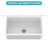 30"X18"X10" Undermount Dual Mount White Porcelain Fireclay Rectangular Deep Single Bowl Kitchen Sink Basin