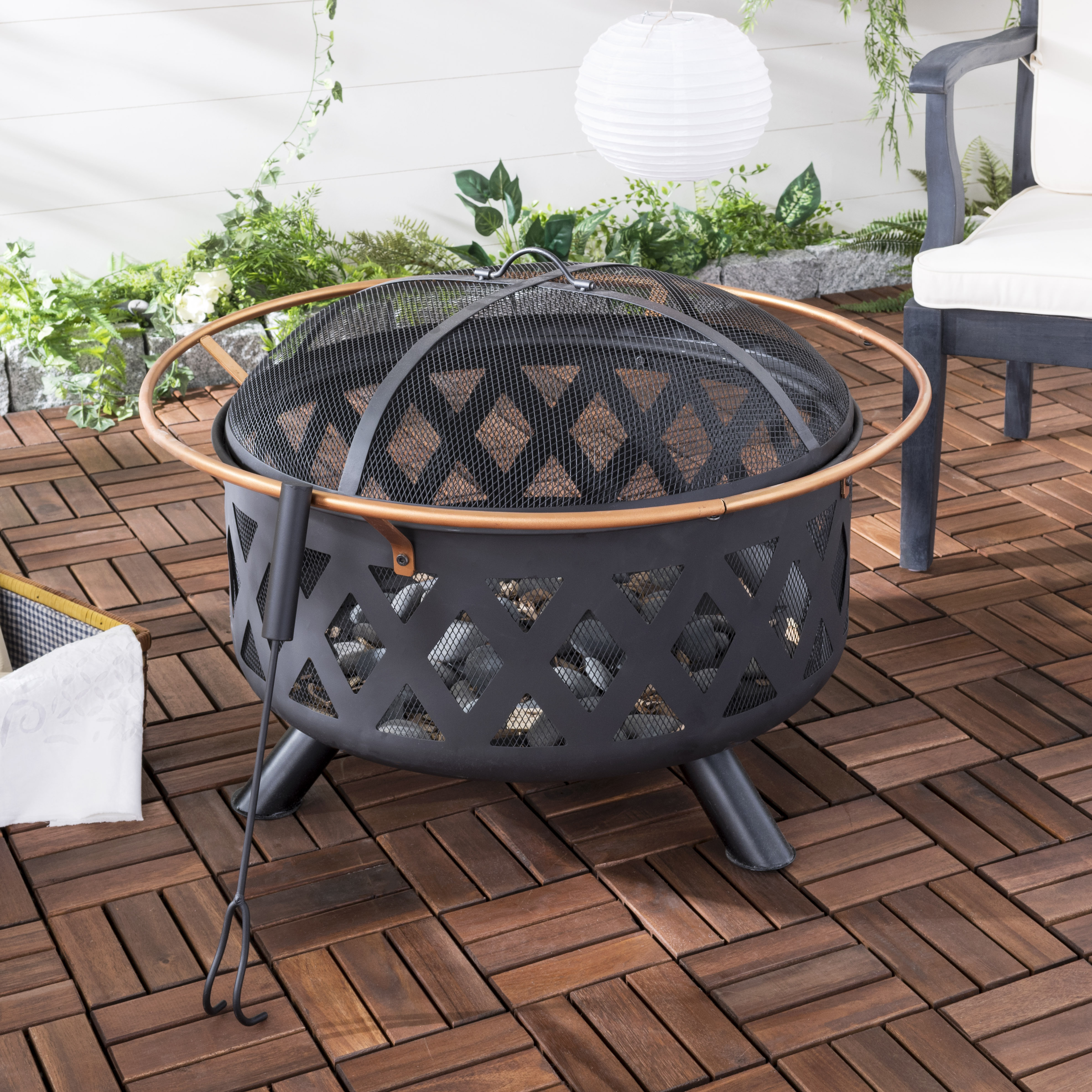 Wrought Studio™ Cullman Cast Iron Wood Burning Fire Pit & Reviews
