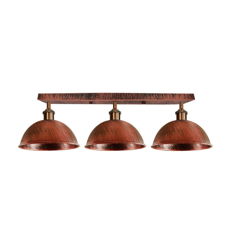 Emma-Jade Semi Flush Mount, Rustic Red
