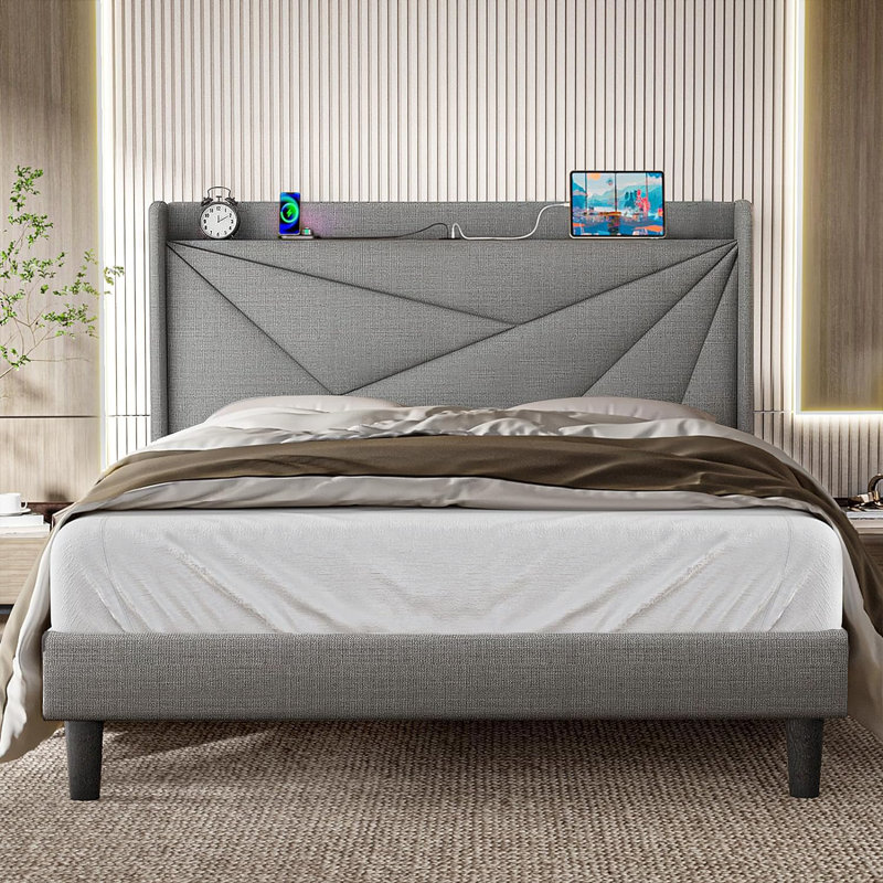 Medway Bed Frame with Charging Station, King