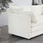 5 canapé modulaire avec repose-pieds réversible, blanc en forme de U pour le salon, 2 repose-pieds à revêtement haut, tissu d'ameublement en chenille