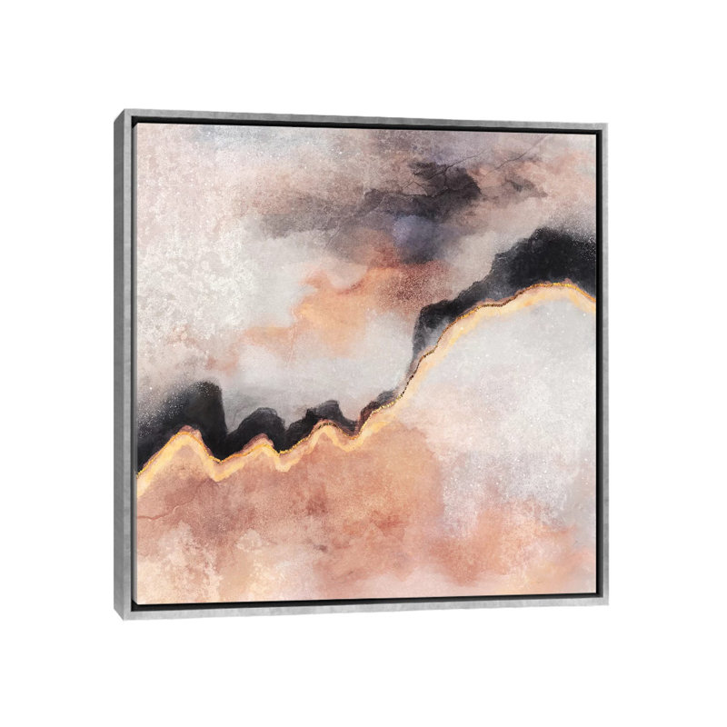 « Path » par Elisabeth Fredriksson-reproduction d’art, Toile avec cadre argenté, Pas de tapis, H 18 po x l 18 po x P 1,5 po