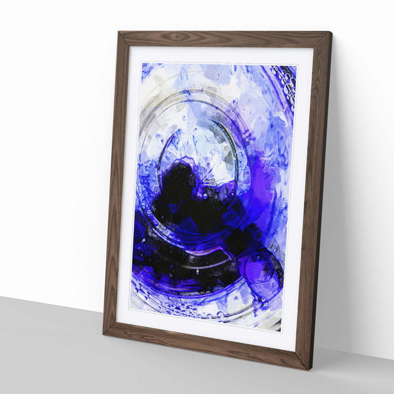 Ruling the World in Abstract - Picture Frame Graphic Art Print, 76cm H x 50cm W x 2cm D, Walnut