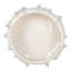 Céramique bol finition brillante style Capri sculpté texture décorative pour le bureau à domicile chambre à coucher ou salon décoration - 6 "blanc