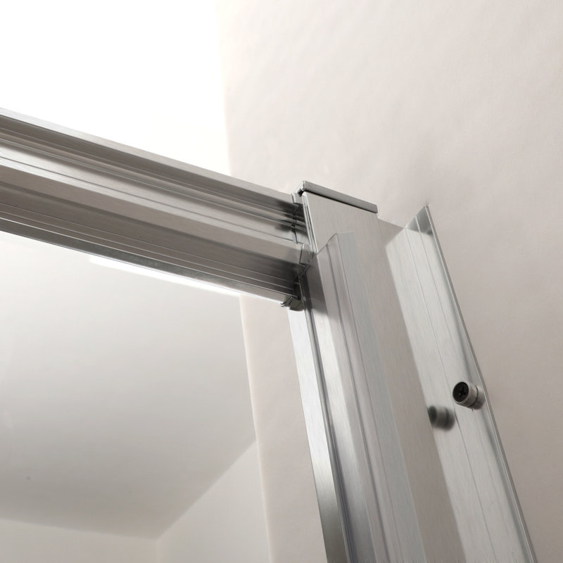 Shower Door 48" W X 72"H Single Sliding Bypass Shower Enclosure, 1/4 In. (6Mm), Brushed Nickel