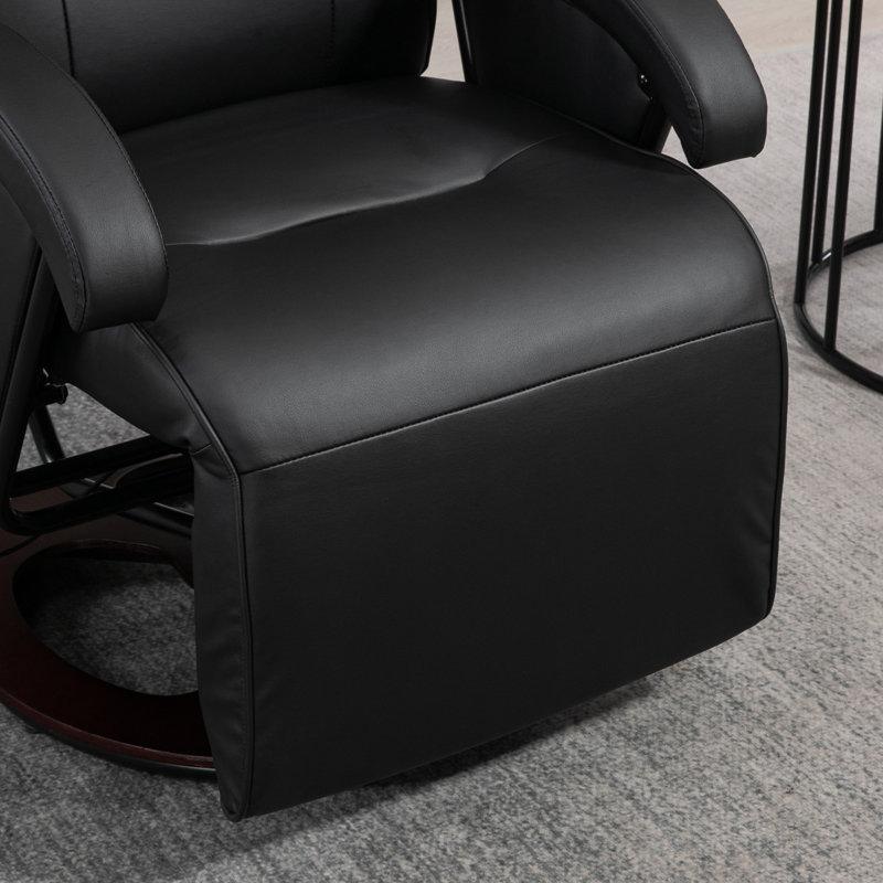 Candi Upholstered Home Theater Seating, Black Faux Leather