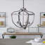 Lustre - 4 lumières en métal, luminaire suspendu avec fonction de chaîne réglable