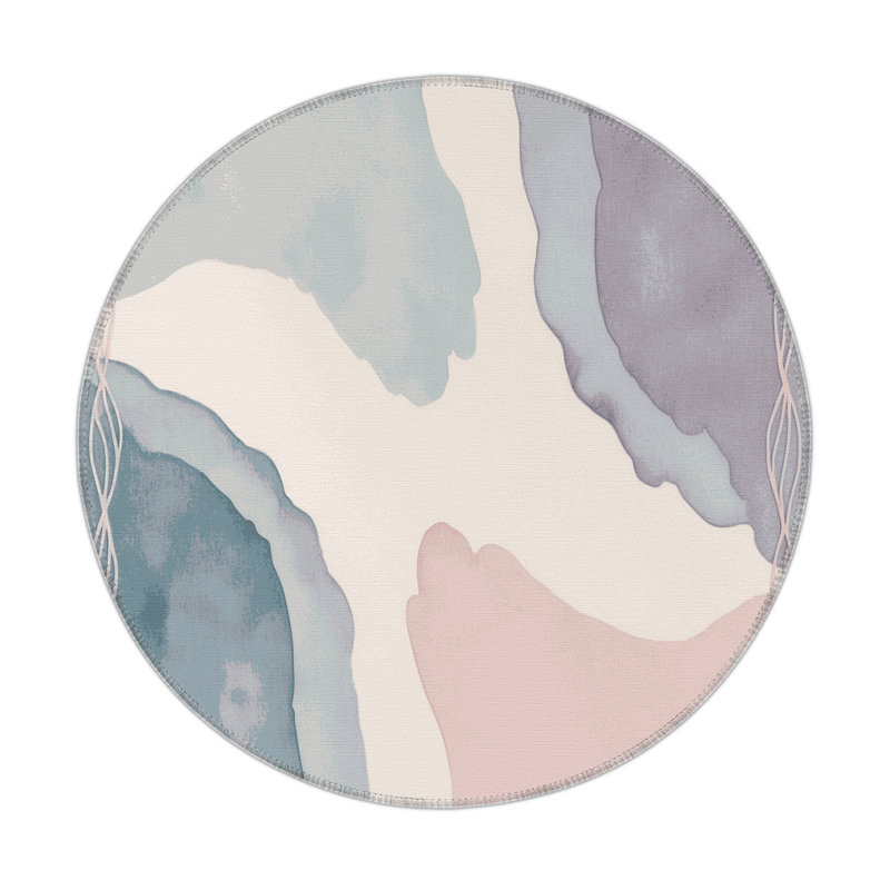 Dawn Tides Indoor And Outdoor Area Rug, Round 5'