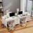 Modern Executive Desk with File Drawers, Wood Home Office Desk with Storage Drawers-44343913