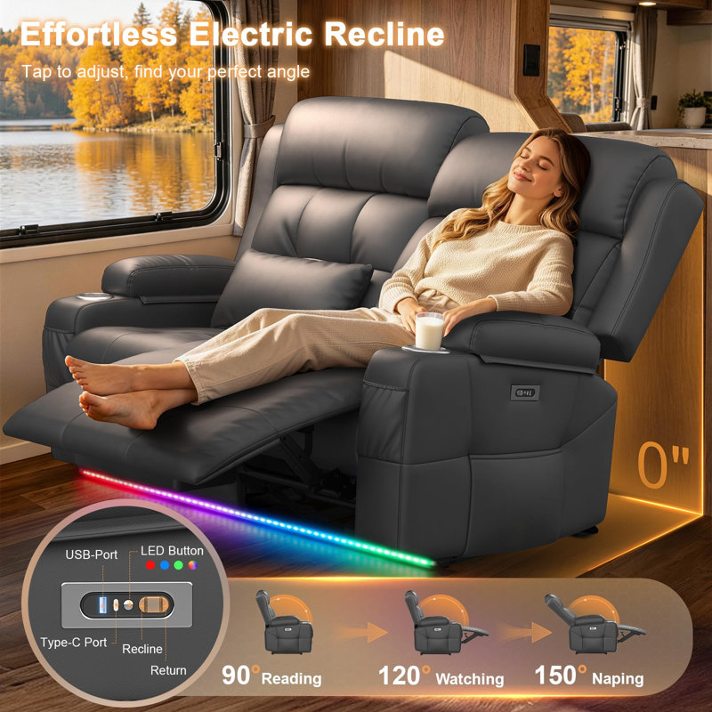 Causeuse inclinable électrique Zero Clearance, Gris