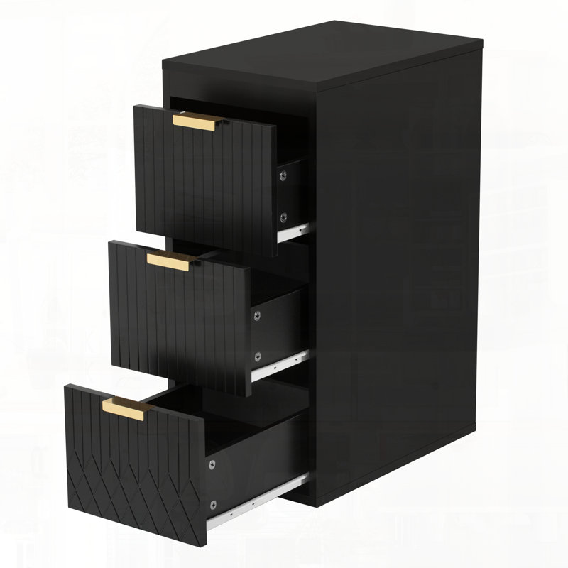 Armoire flottante murale multifonctionnelle avec tiroirs, Noir
