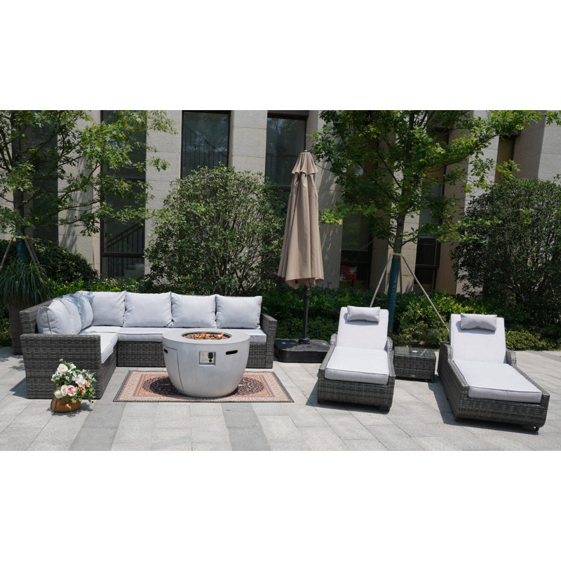 8 - Person Patio Conversation Set with Cushions