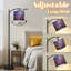 Lampe sur pied à arc avec abat-jour réglable Mystical fantaisie scène forêt lueur bleue mauve violet Lampe sur pied 3 températures de couleur à intensité variable avec mât pour la chambre à coucher
