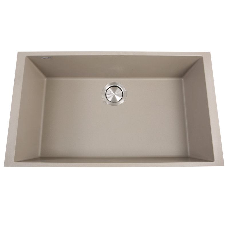 Plymouth 30'' L Single Basin Kitchen Sink, Truffle