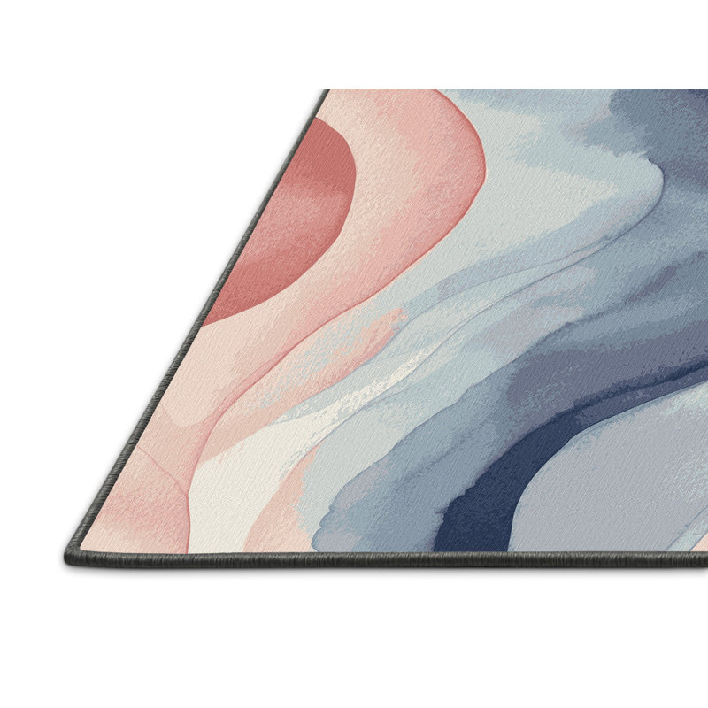 Blush Aurora Rug, Square 6'