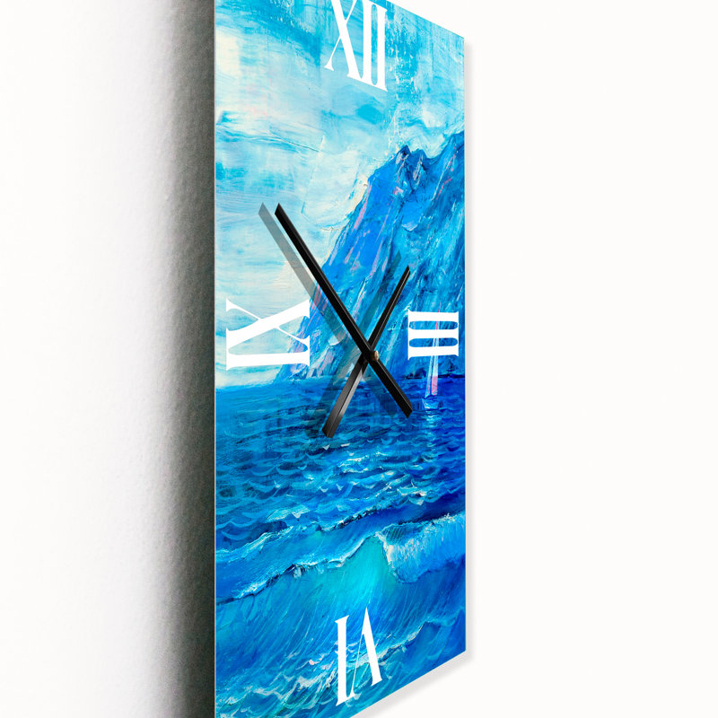 Horloge murale Morning Sunlight on the Sea Waves II, Grand