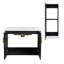 Meuble-lavabo mural simple 28 po avec lavabo et armoire latérale 28 po