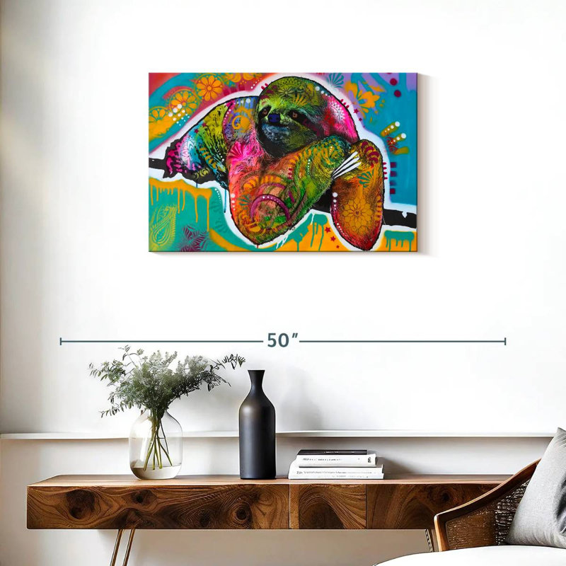 Brampt Colorful Sloth, 20" H x 30" W