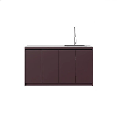 Armoire d'extérieur en aluminium avec évier
