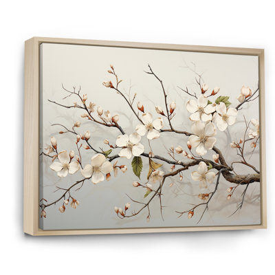 White Dogwood Blossom Scenery - Dogwood Wall Art Living Room