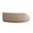 Zelda LF Curved Chaise In Light Camel Performance Velvet W/ (1) Accent Pillow Ball