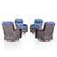 Chaises de patio pivotantes en osier pour l'extérieur avec coussins de 6 po Deb-579047058-579047059