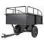 Remorque robuste en acier pour remorque de VTT, 750 livres, 15 pieds cubes, remorque utilitaire de jardin avec côtés amovibles pour le tracteur de tondeuse à gazon
