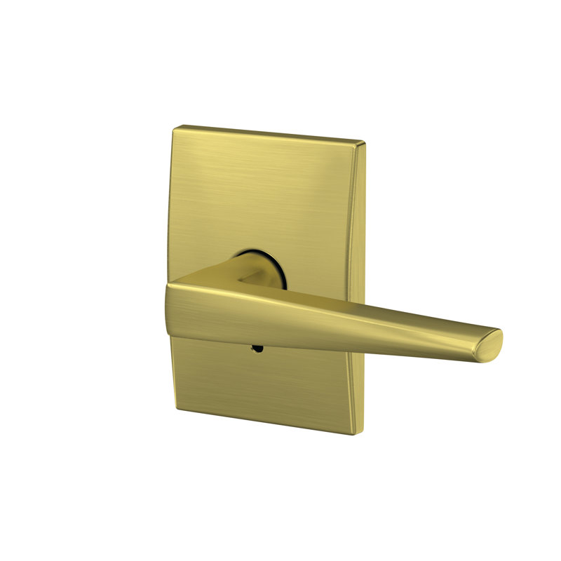 Eller Non-Turning Lever with Century Trim, Satin Brass