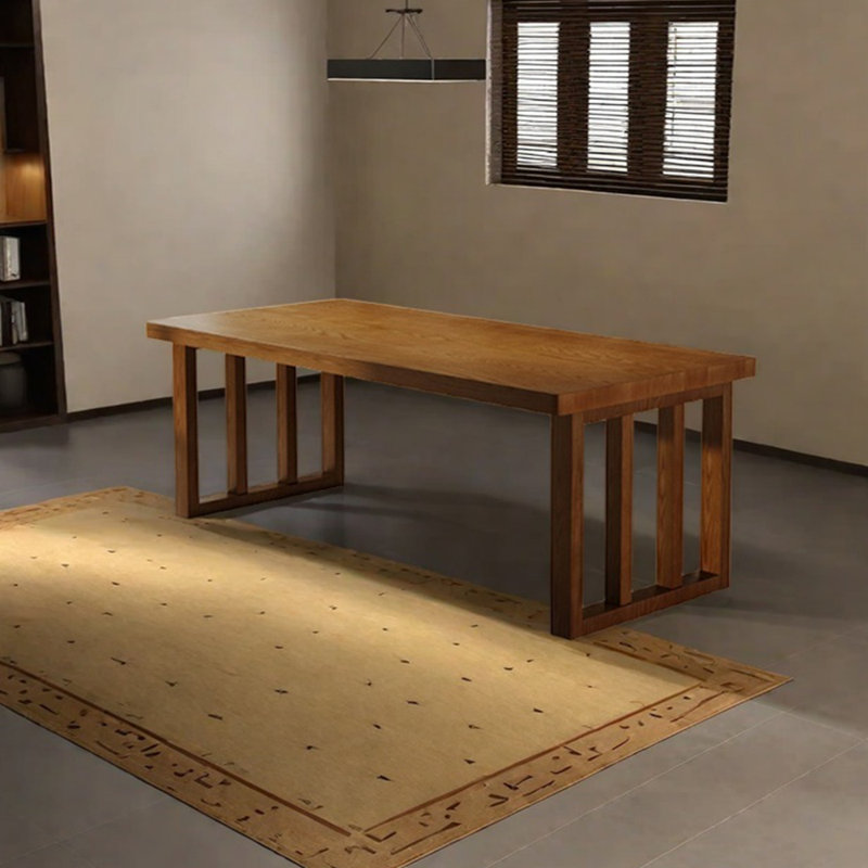 Grande table de salle à manger en bois de frêne, H 29,53 po x L 78,74 po x l 35,43 po