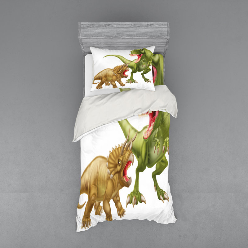 Ensemble de housse de couette dinosaur, Housse de couette simple TG + 2 articles suppléme
