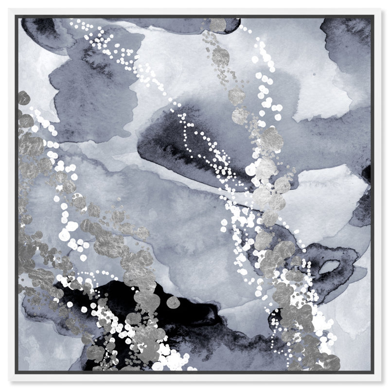 " Even More Love Silver ", 24" H x 24" W, White Floater Framed