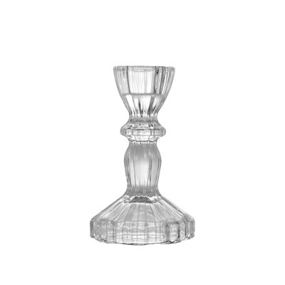 Bougeoir votif européen en verre transparent pour table de mariage, décoration de table