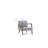Elegant Wing Chair, Light Blue Fabric, 27.2 x 31.5 x 32.7 inches | Solid Beech Wood Frame & Legs, 100% Polyester Upholstery, 12.0 in High 32 DNS Foam Cushion | Modern & Traditional Design for Living Room & Hotel-807484250