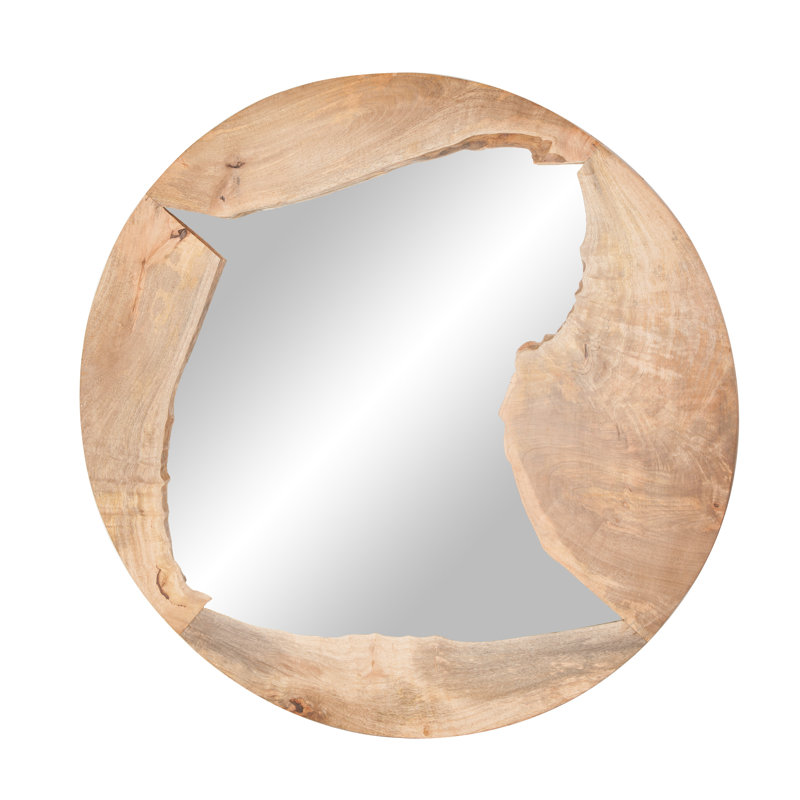 Tyringham Wood Wall Mirror, 48" H x 48" W