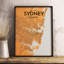Sydney City Map 1 Piece Wall Art-1017790962