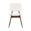 Ensemble de 2 chaises de salle à manger rembourrées Boucle avec dossier et siège rembourrés en noyer et beige