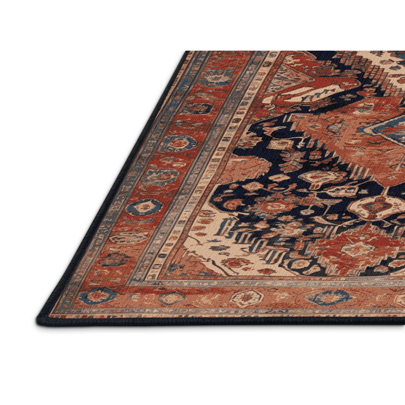 Tapis brun lavable à la machine, Rectangle 7 pi x 10 pi