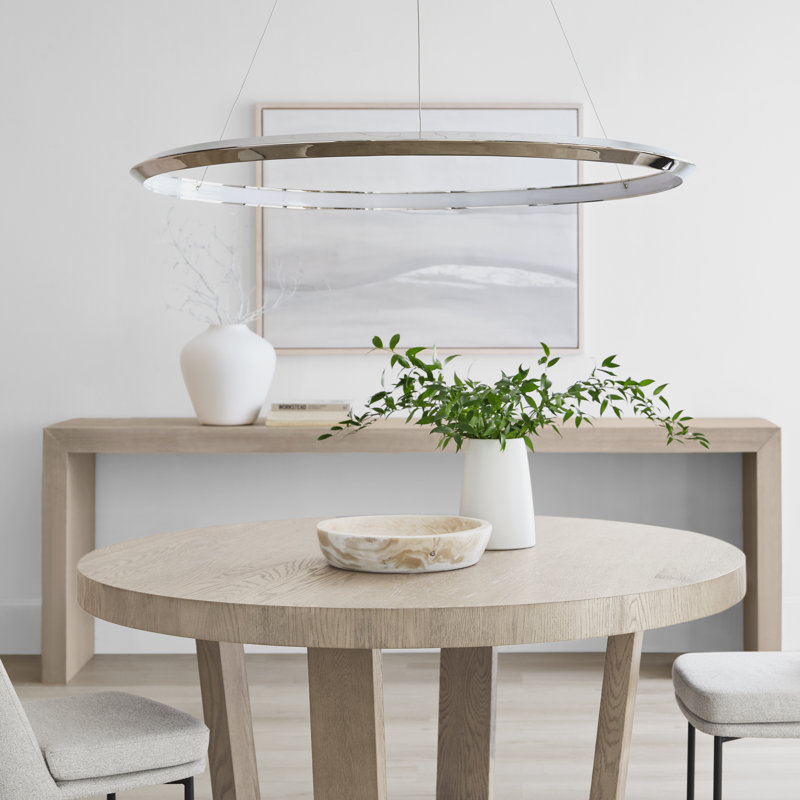 Peter Bristol Encircle 48" Ring Chandelier, Natural Brass