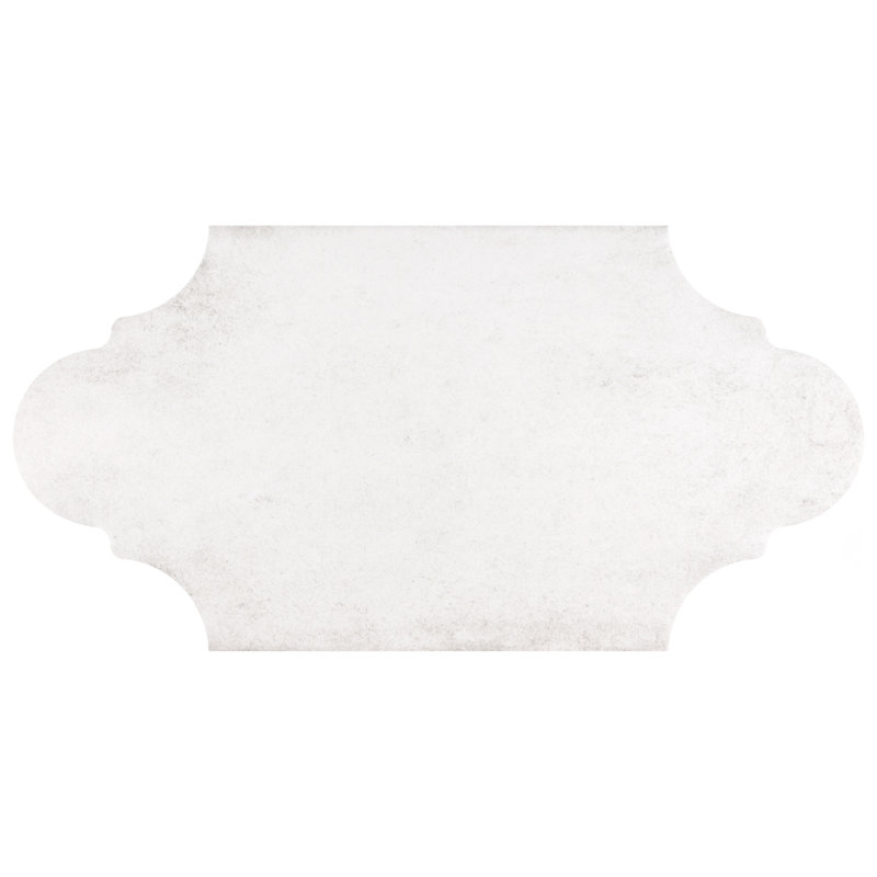 Alhama Provenzal 6" x 13" Porcelain Stone Look Wall & Floor Tile, White