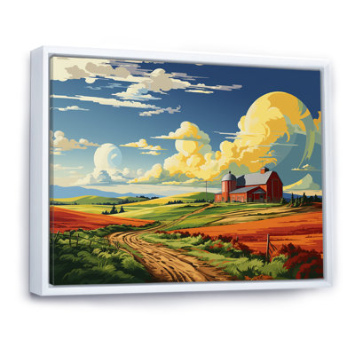 Minimaliste Indiana Barns Countryside II - Barns, art mural