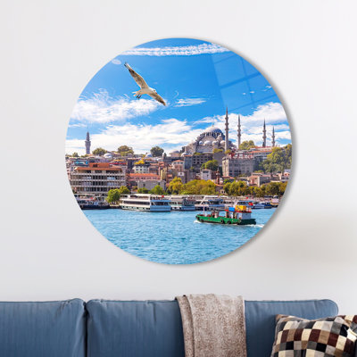 Tempered Glass Wall Art Featuring A Seascape Landscape Of Istanbul Turkey Printed On Glass For A Stunning Wall Display In Your Home Or Office