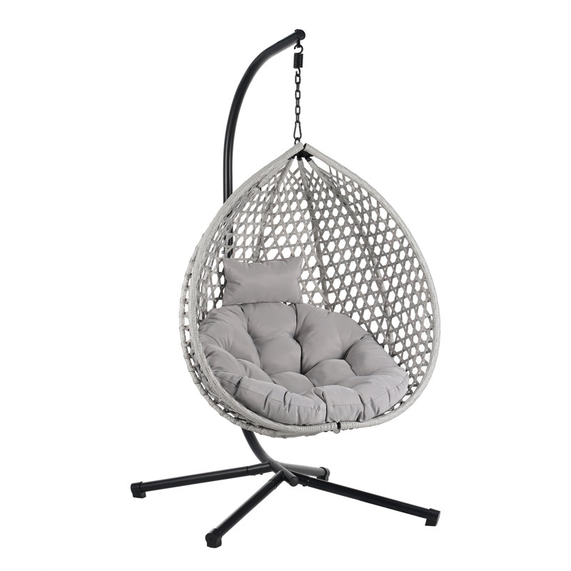 Chaise suspendue polyvalente pour l'intérieur et l'extérieur, Tissu gris